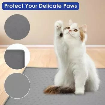 Коврик для кошачьего туалета, туалет для домашних животных, водонепроницаемый силиконовый, нескользящий, износостойкий, моющийся, чистящие средства