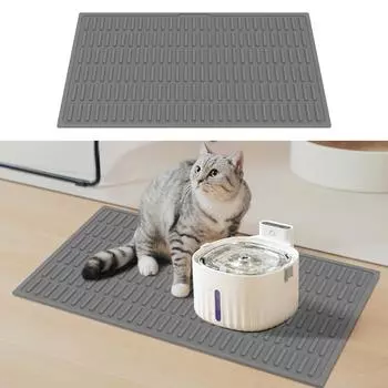 Коврик для кошачьего туалета Водонепроницаемый силиконовый нескользящий туалетный наполнитель для домашних животных Моющийся износостойкий коврик для кошачьего туалета