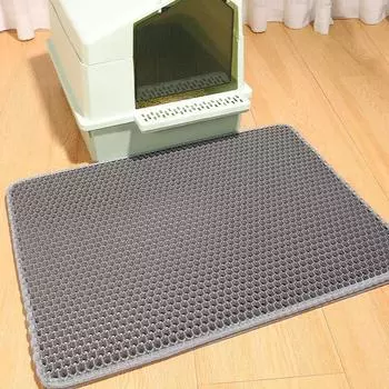 Коврик для кошачьего туалета, водонепроницаемый двухслойный коврик для кошачьего туалета, нескользящий моющийся коврик для песка, чистящая подушка для домашних животных, чистящие средства для домашних животных XS-30x30cm