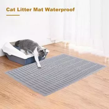 Коврик для кошачьего туалета водонепроницаемый, легко чистится, с приподнятыми краями, без запаха