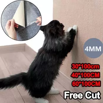 Коврик для кошачьих царапин, настенный, защита дивана от кошачьих царапин, самодельная доска для кошачьих царапин, бесплатная резка, ковер, коврик, игрушки для кошек 30X100CM хаки