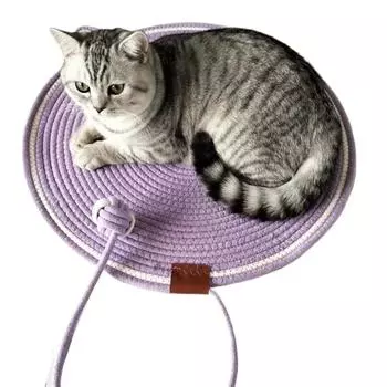 Коврик для кошачьих лап из хлопковой веревки, коврик для самостоятельного кормления, интегрированный коврик для сна, моющийся и шлифующийся инструмент для царапания, коврик для кошачьих лап 50cm