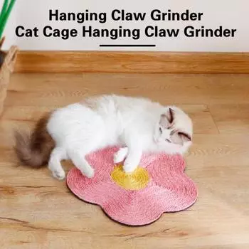 Коврик для кошек, настенный, натуральный, сизаль, коврик для кошек, когтеточка в форме цветка, апельсина, коврик для царапания когтей, защитный коврик для дивана A