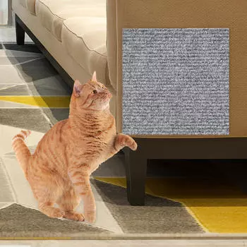 Коврик для кошек, защита для дивана, простая в использовании шлифовальная лапка, многофункциональная игрушка для заточки светло-серый