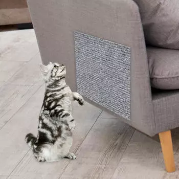 Коврик для кошек, защита для дивана, простая в использовании шлифовальная лапка, многофункциональная игрушка для заточки светло-серый