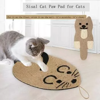 Коврик для кошки из сизаля для мышки, модель кошки, модель панды, устойчивый к царапинам коврик из сизаля, игрушки для кошек, товары для домашних животных
