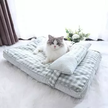 Коврик для кошки Зимние теплые лежанки Подушки для кошек Лежак для котят Домики и места обитания Корзина Вещи для дома Аксессуары для щенков Все товары для животных S хаки