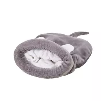 Коврик для кровати для собак и кошек, зимний спальный мешок, плюшевый, двухслойный M