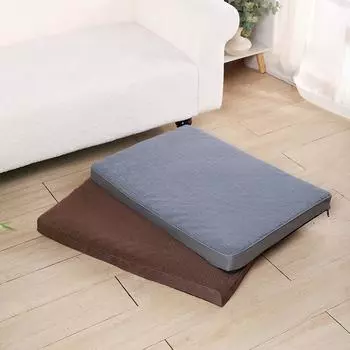 Коврик для кровати для собак с застежкой-молнией, съемный матрас для сна для собак, моющийся матрас для собак, подушка для маленьких и средних домашних животных 49x34cm серый