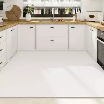 Коврик для кухни, большой водонепроницаемый ковер из ПВХ-кожи, противоскользящие коврики для ног, стойкие к маслу, однотонные, в стиле минимализма, для украшения дома 50x80cm