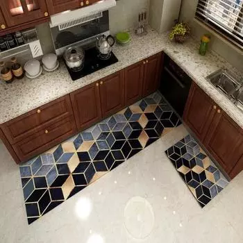 Коврик для кухни Crystal Velvet, впитывающий нескользящий, моющийся, коврик для кухни, входная дверь в ванную, коврик для ванной комнаты, ковер 40 * 60cm