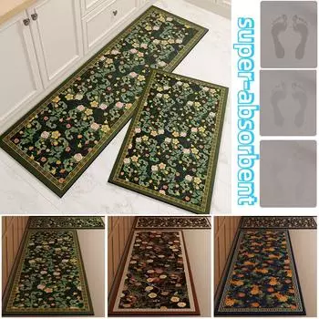 Коврик для кухни Диатомитовые ковры Водонепроницаемый Маслостойкий Грязеотталкивающий коврик Нескользящий Износостойкий Коврик Простой в уходе Не требует стирки Впитывающий 45x75cm 45x120cm