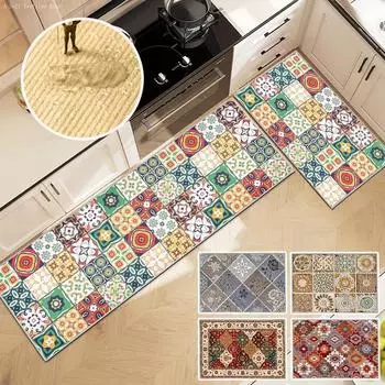 Коврик для кухни, длинный мягкий коврик для гостиной, коврик для входа в ванную, нескользящие ковры, декоративные коврики для спальни разных размеров 40x 60cm