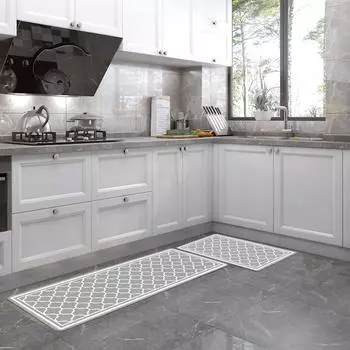 Коврик для кухни из утолщенной пены ПВХ с цифровой печатью, водонепроницаемый, маслостойкий и противоскользящий, кожаный коврик толщиной 12 мм 44*70*1cm