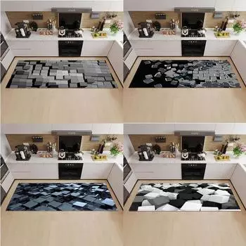 Коврик для кухни, коврик для входной двери, ковер для спальни, гостиной, домашний коридор, ванная комната, нескользящий коврик с узором на полу 50x80cm