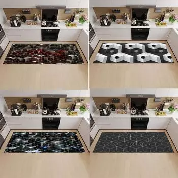 Коврик для кухни, коврик для входной двери, ковер для спальни, гостиной, коридора, ванной комнаты, нескользящий коврик с узором на полу 50x80cm