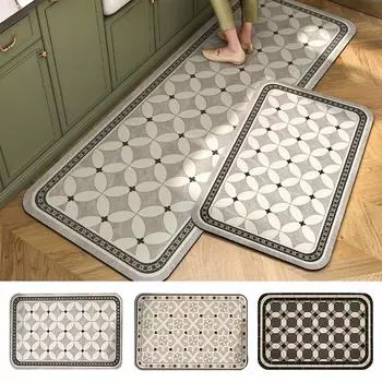 Коврик для кухни Коврики для ног Спальня Гостиная Длинный прикроватный коврик Прихожая Мягкий моющийся ковер Нескользящий коврик для входа в ванную S 40X60cm