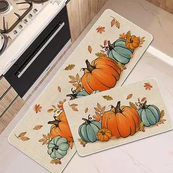 Коврик для кухни на Хэллоуин, нескользящий коврик для гостиной, спальни, домашнего декора, осенний коврик для тыквенной праздничной вечеринки 40x60cm