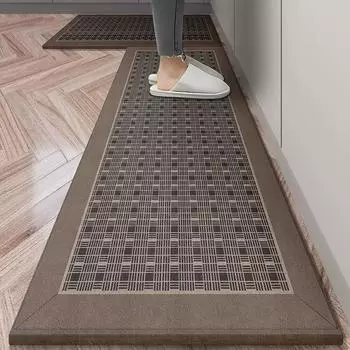 Коврик для кухни Нескользящий кухонный коврик Водонепроницаемый Длинные полосатые ковры Ковры для входной двери Моющиеся 45CMx75CM