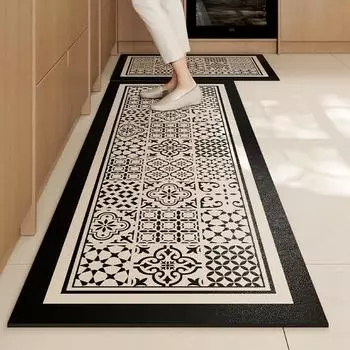 Коврик для кухни, нескользящий, маслостойкий, ковер, американский ретро-стиль, бесплатная чистка, моющиеся, водонепроницаемые коврики для ног, длинный декоративный ковер 50x80cm