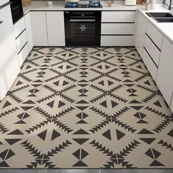 Коврик для кухни, нескользящий, водонепроницаемый, напольный коврик из ПВХ, большой, кожаный, маслостойкий, большой размер, ковры для украшения дома, Alfombra De Cocina 50x80cm