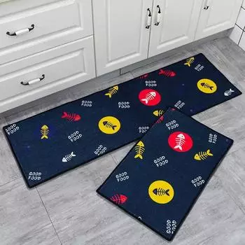 Коврик для кухни с рыбным принтом, сушильный, впитывающий, противоскользящий, для кухни, длинные ковры, ковры, входная дверь для гостиной 45CMx75CM