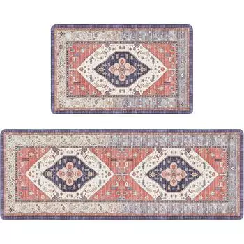Коврик для кухни с защитой от усталости для пола, нескользящий ковер Boho, коврик для кухни, удобный коврик для стирки на кухне 1PC-40X60cm-16x24in