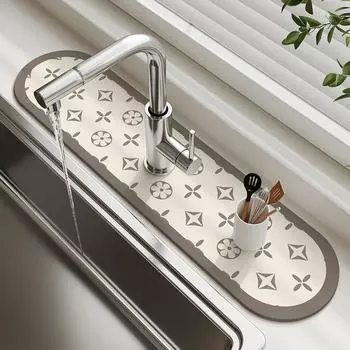 Коврик для кухни, смеситель для раковины, коврик для слива, впитывающий коврик для стола, диатомовый коврик для унитаза, нескользящий коврик для ванной, защитный коврик для столешницы 10x40 cm