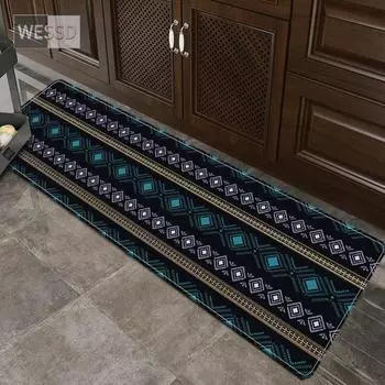 Коврик для кухни в африканском этническом стиле в стиле бохо, красочный ковер с геометрическим принтом для спальни, ванной комнаты, нескользящий коврик для гостиной 40x60cm