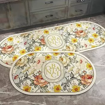 Коврик для кухни в богемном стиле, нескользящие коврики для ног, длинный кухонный ковер, коврик для ванной комнаты, декоративный коврик для гостиной, входная дверь 40x60cm