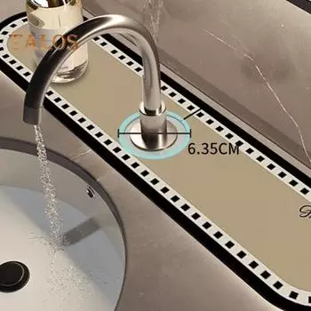 Коврик для кухонного смесителя, нескользящий, сильный водопоглощающий, быстросохнущий, легко чистящийся, водонепроницаемый, протираемый коврик, товары для дома L хаки