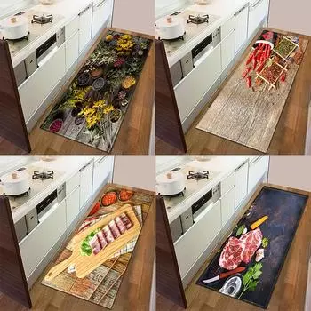Коврик для кухонной двери, ковер для спальни, ванной комнаты, нескользящий пол, коридор, длинный ковер, прикроватный коврик для гостиной 50x80cm