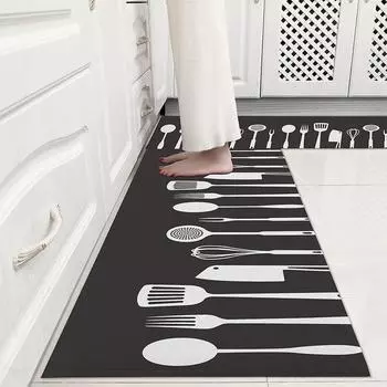 Коврик для кухонной двери, улучшенный полиэстеровый коврик для пола, простая посуда, украшение гостиной, домашний ковер для гостиной, хозяйственные принадлежности 400MMx600MM