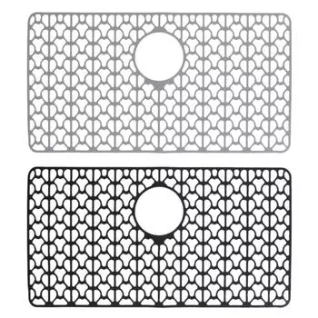 Коврик для кухонной раковины силиконовый устойчивый к царапинам противоскользящий водонепроницаемый многоразовый многофункциональный для посуды Grey