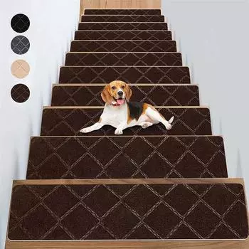 Коврик для лестницы, наклеиваемый наклейкой на ступеньку, коврик для ступеней, составной коврик для ступеней, противоскользящий коврик без клея