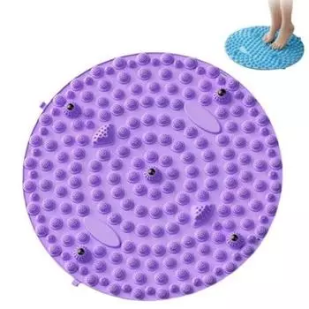 Коврик для массажа ног, коврик для точечного массажа ног, коврик для йоги и шиацу, коврик для снятия усталости, коврик для ходьбы с камнями, круглый для домашнего использования фиолетовый