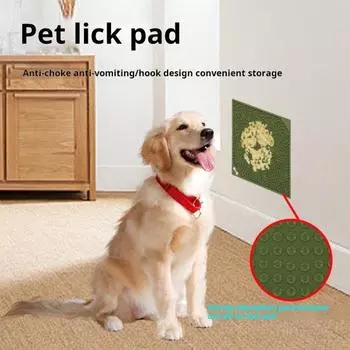 Коврик для медленного кормления собак, силиконовый, с присоской, корм для домашних животных армия зеленый