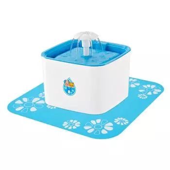 Коврик для миски для домашних животных Doge Pet, водонепроницаемый коврик для собак и кошек, силиконовый нескользящий коврик для сна и еды для собак Sky-blue