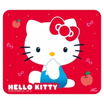 Коврик для мыши Allone Gaming Glass Sanrio Characters Hello Kitty 30 xx 30 см, закаленное стекло, плавная работа, силиконовый коврик, совместимый с оптическими играми