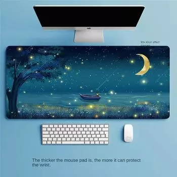 Коврик для мыши большого размера, офисный ярлык для быстрого доступа, встроенный замок, утолщенный, красивый на заказ, красивый студенческий компьютерный настольный коврик для киберспорта 260x210x3mm
