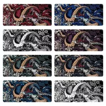 Коврик для мыши для настольного компьютера, прозрачный принт с драконом, противоскользящая текстура, коврик для ноутбука, защита для офисного стола, коврик для письма, блокнот для письма для офиса и дома синий