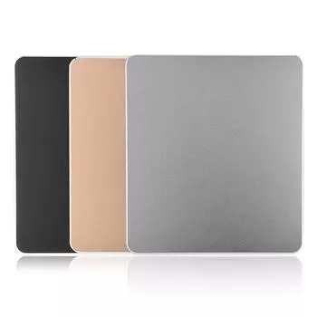 Коврик для мыши из алюминиевого сплава 220x180 мм с нескользящей резиновой подкладкой для ног, противоскользящий коврик для мыши, игровой коврик для мыши для офисных принадлежностей чёрный