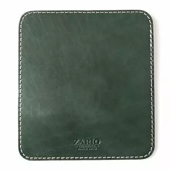 Коврик для мыши из натуральной кожи, простой, стильный, сделан в Японии [ZARIO Grande] ZARIO-GRANDEE- [ZAG-0037] (зеленый) зелёный