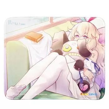 Коврик для мыши MechKeys Rinko Anime x Коврик для мыши для путешествий с прошитыми краями, высокая чувствительность, портативный, удобный для деловых поездок 11,81 9,84 (Ринко)
