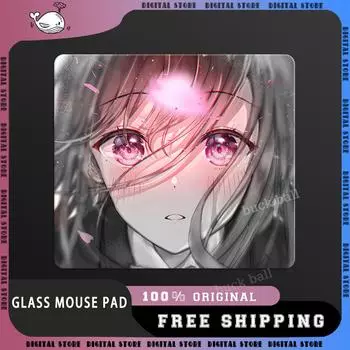 Коврик для мыши MiFunyGlass, индивидуальный, закаленный, улучшенный, гладкий, FPS, киберспортивный игровой коврик, настраиваемый узор, аксессуары для геймеров 250x250mm