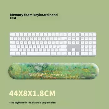Коврик для мыши Monet Water Lily с поддержкой запястья - Мягкая поддержка для клавиатуры и мыши, для мальчиков и девочек