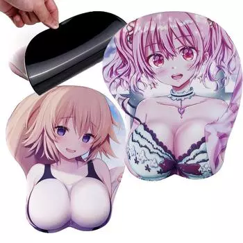 Коврик для мыши на запястье для офиса и дома Коврик для мыши Коврик для мыши Сексуальный коврик для мыши Аниме 3D Хентай Грудь Playmat ПК Gabinete Gamer Tapis De Souris 023(1PCS)