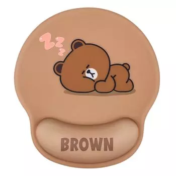 Коврик для мыши Newseego, подставка для запястья, интегрированный коврик для мыши, подставка для запястья из пеноматериала с эффектом памяти, эргономичная подушка для запястья, моющаяся, прочная, снижает усталость запястья для игр коричневый