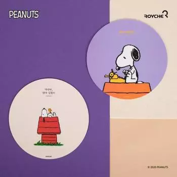 Коврик для мыши Royche Snoopy, выберите 1 из 2 типов (фиолетовый/бежевый), популярная фраза в Корее beige