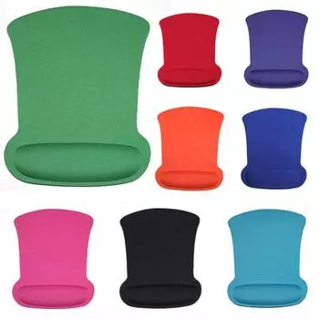 Коврик для мыши с гелевой подставкой для запястий, игровой коврик для мыши, противоскользящий удобный коврик для компьютера, ноутбука, офиса, машинистки One Size чёрный